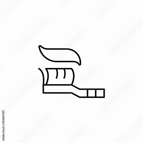 tooth brush paste icon sign vector