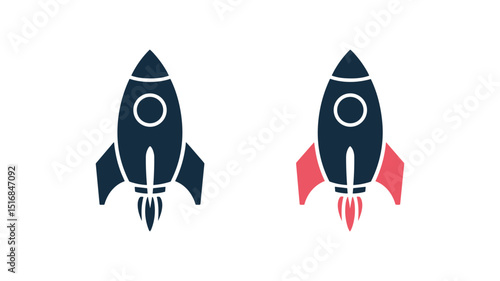 Rocket Icons: Illustrative icons of rockets. Depicting the excitement of space exploration and the promise of innovation, suitable for designs related to technology, science, and progress.