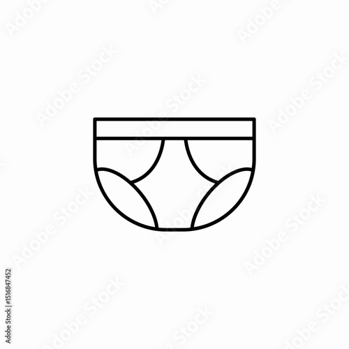 underwear men icon sign vector