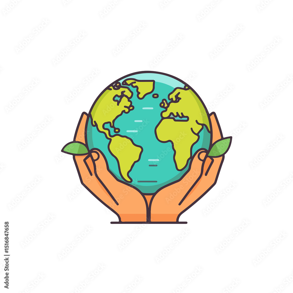 Fototapeta premium Planet earth sign isolated on transparent background. Design, mockup template for message, labels, add text, mockup, logo