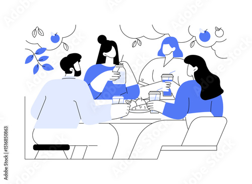 Detox retreat isolated cartoon vector illustrations.