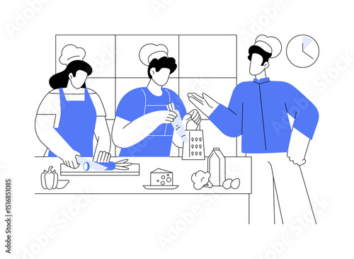 Chef masterclass isolated cartoon vector illustrations.