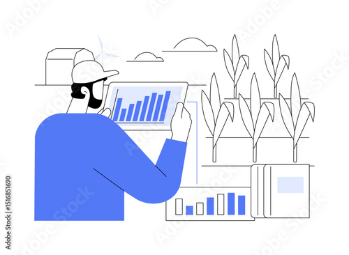 Agricultural economics isolated cartoon vector illustrations.