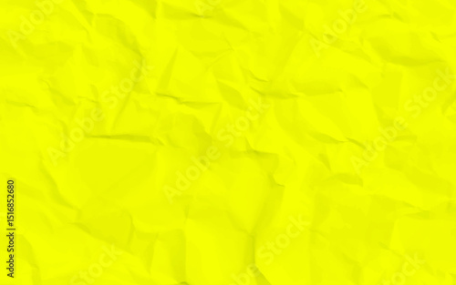 yellow paper cardboard texture background. crumpled yellow paper. Bright yellow background texture of creased and folded paper
