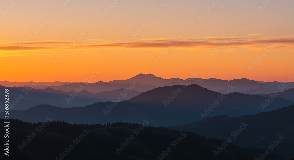 Obraz premium Mountain Landscape Sunset