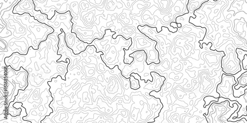 Abstract topographic contours map background. Topographic map and place for texture. Wavy curve lines banner design. Topographic Contour Map Template. Abstract vector illustration.
