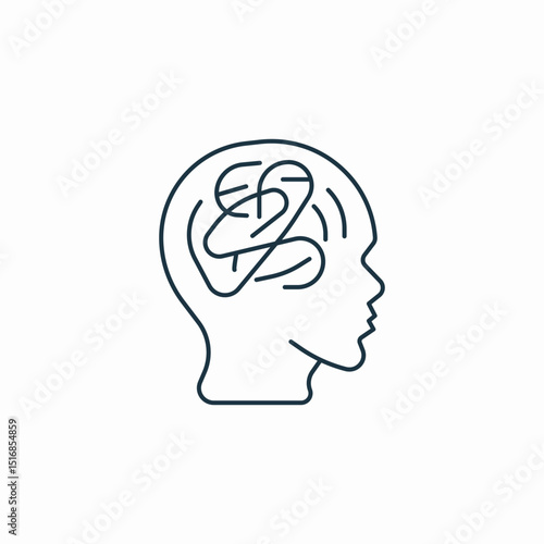 obsession mental condition icon sign vector