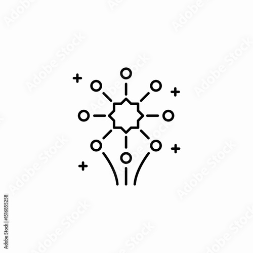 party sparkles icon sign vector