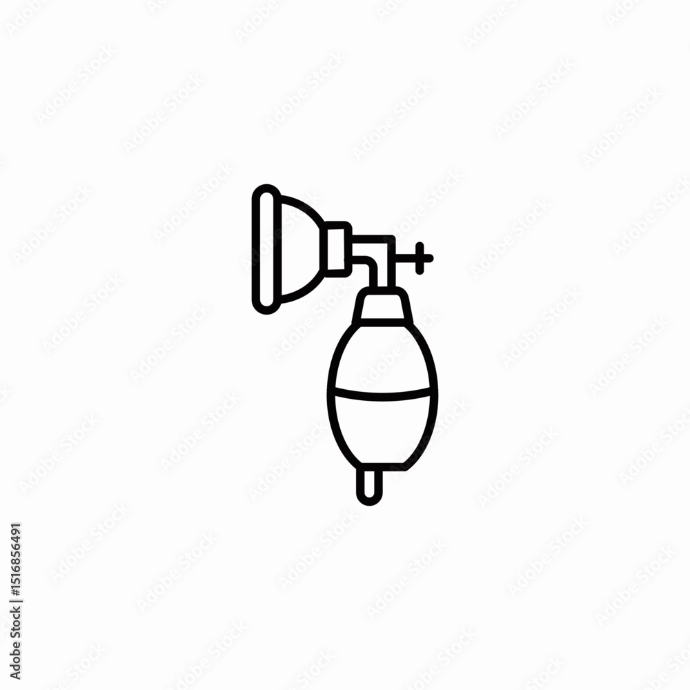 Obraz premium resuscitator pulmotor icon sign vector