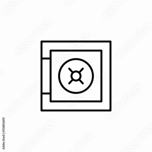 safe box icon sign vector