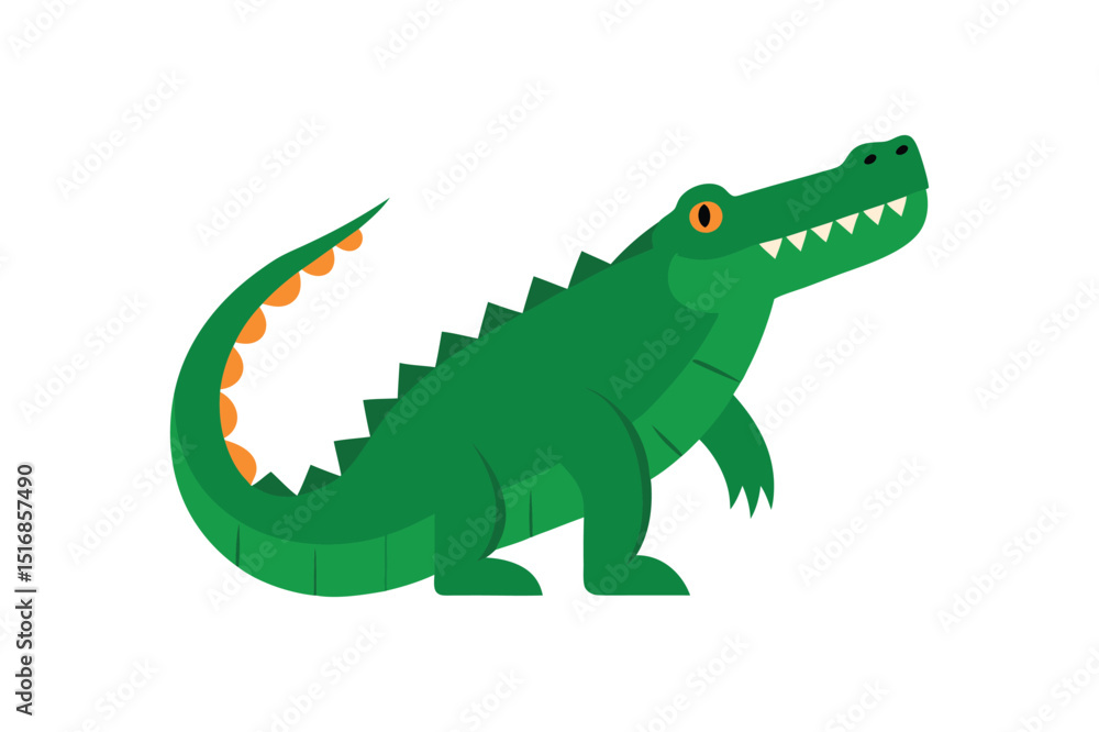 Fototapeta premium Cute Cartoon Crocodile Illustration Design