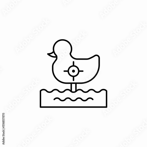 target duck icon sign vector