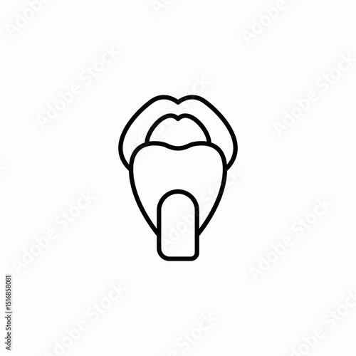 tong throat icon sign vector