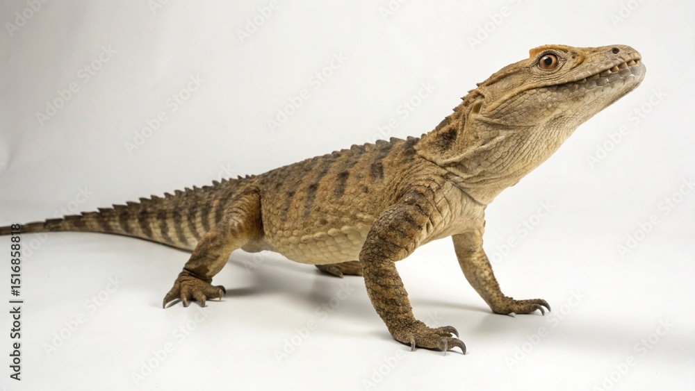 Naklejka premium Eryops on studio background