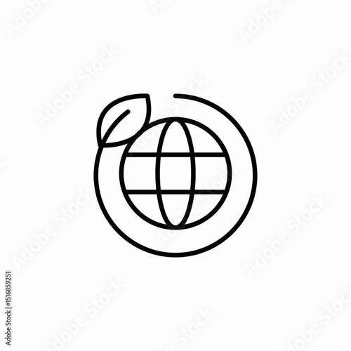 world environment icon sign vector