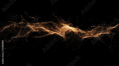 Abstract golden particle flow