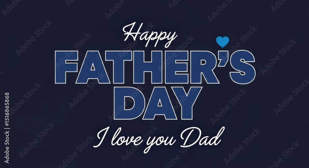 Fototapeta premium A heartfelt Father's Day message expresses love and appreciation to fathers.