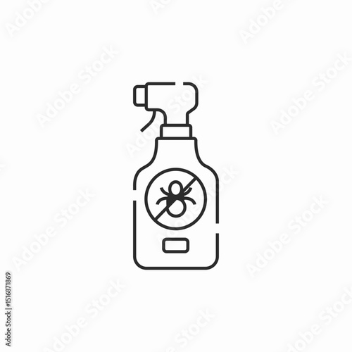 insect repellent spray icon sign vector