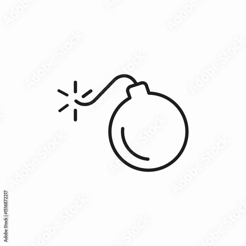 lit bomb explode icon sign vector