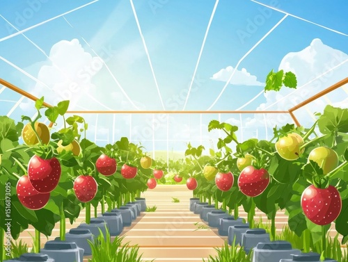 A cozy cottage surrounded by fruit trees, peaceful and dreamy setting