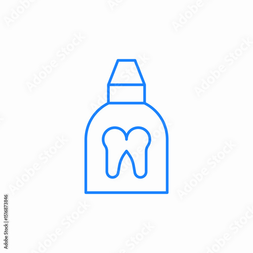 mouthwash dental care icon sign vector