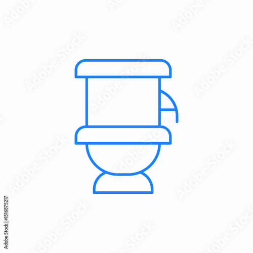 toilet sanitary potty icon sign vector