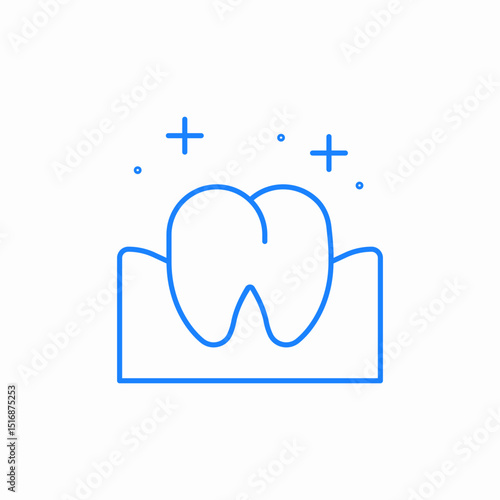 tooth clean sparkle icon sign vector