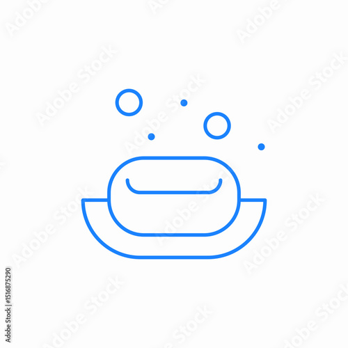 soap bubbles clean icon sign vector