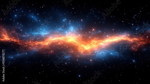 Cosmic nebulae, vibrant colors