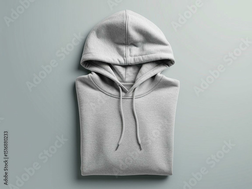 Folded grey hoodie