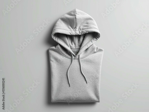 Folded grey hoodie