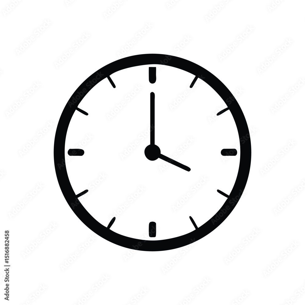 clock icon vector design template in white background clock icon vector design template in white background