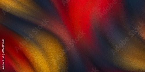 Canvas Print Abstract painting with flowing color streaks