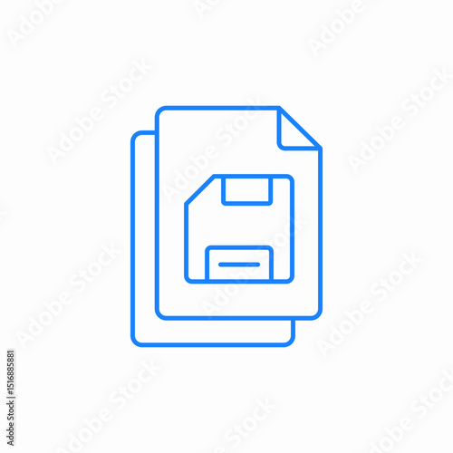 document save file icon sign vector