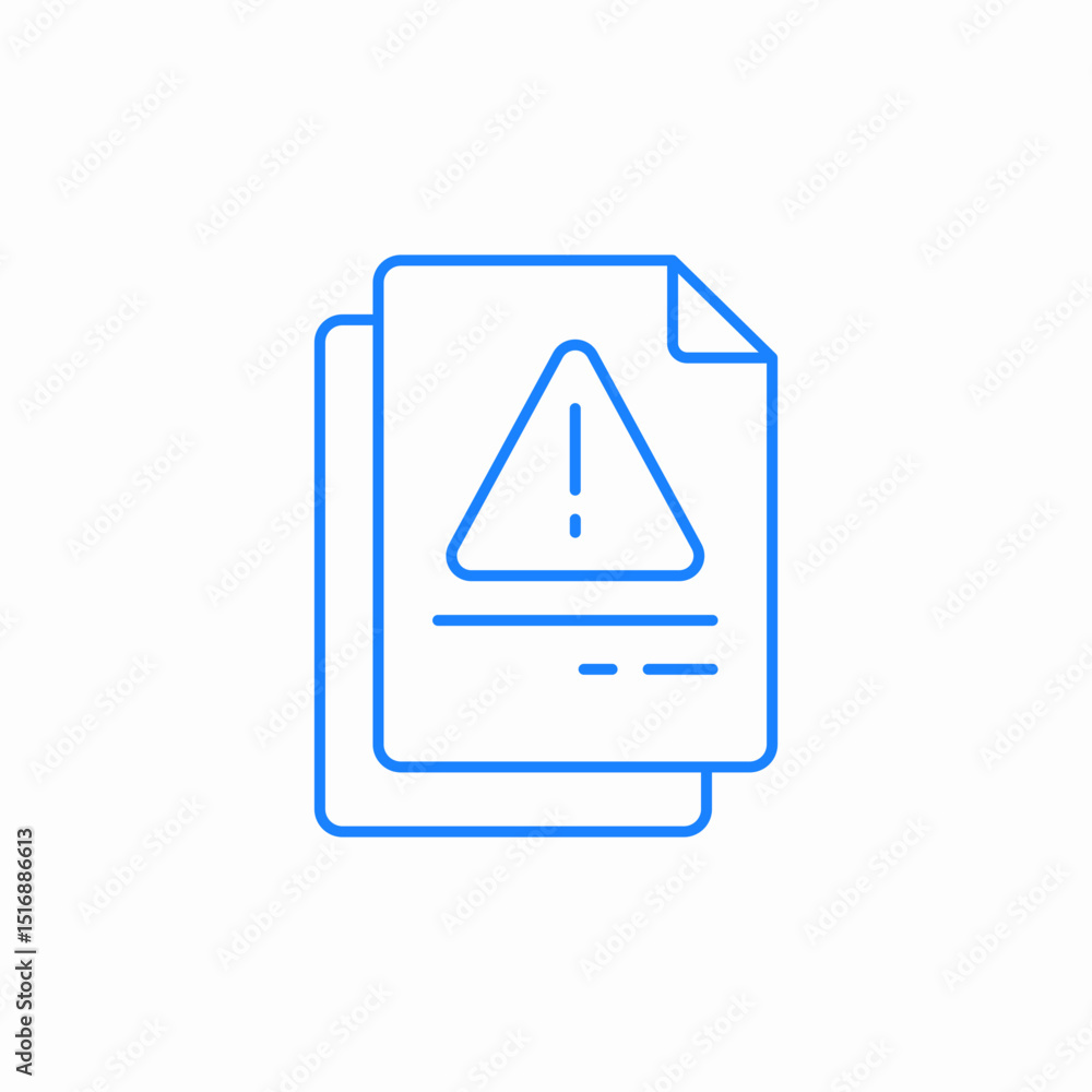 document warning error icon sign vector document warning error icon sign vector