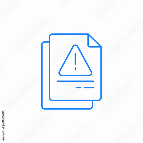 document warning error icon sign vector