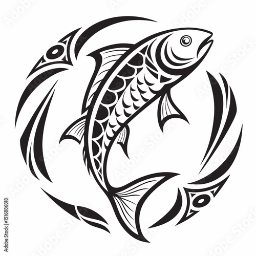 Tropical fish collection isolated on white
