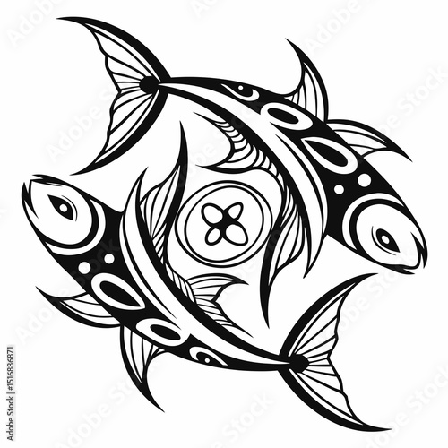 Tropical fish collection isolated on white