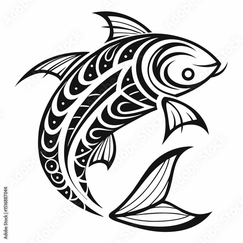 Tropical fish collection isolated on white