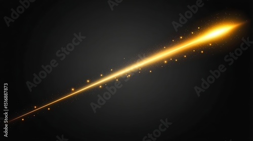 Abstract gold light trail