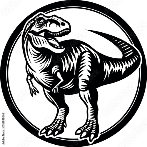 tyrannosaurus silhouette. Vector illustration