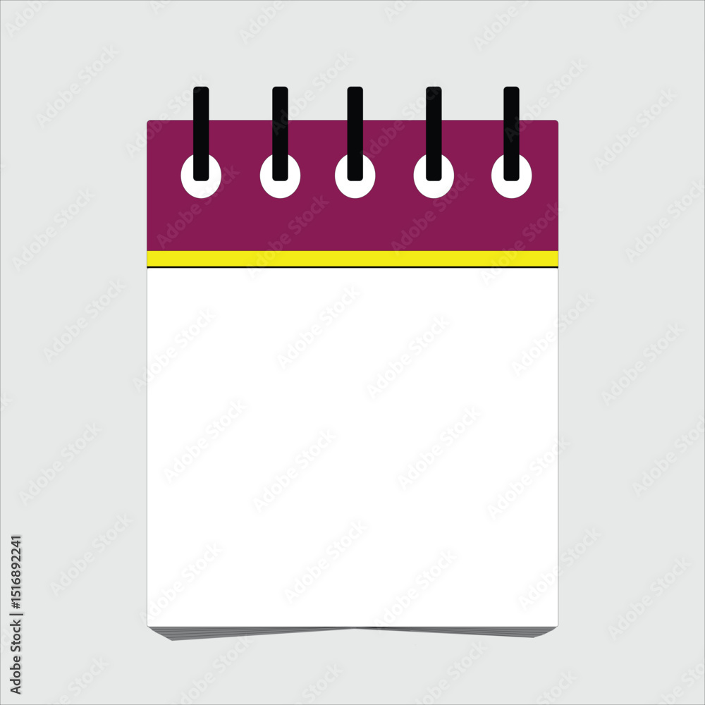 Colorful Calendar icon. Highlighted day on the calendar. Copy space, flat vector illustration. Colorful Calendar icon. Highlighted day on the calendar. Copy space, flat vector illustration.