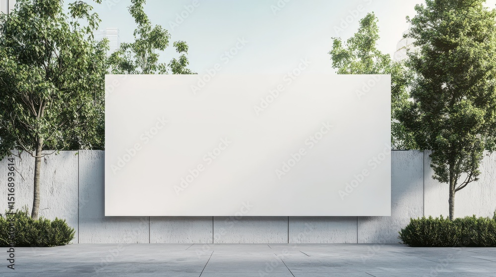 Fototapeta premium white blank banner mockup. mockup banner for outdoor event
