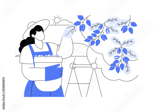 Pistachios growing isolated cartoon vector illustrations.