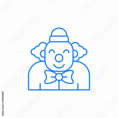 clown fun entertainment icon sign vector