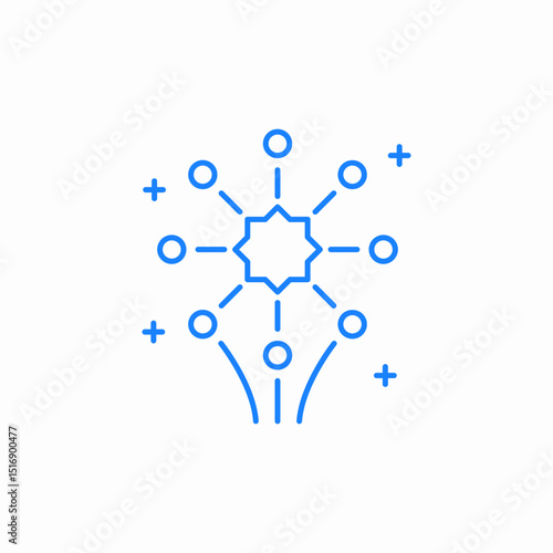 fireworks explosion celebration icon sign vector