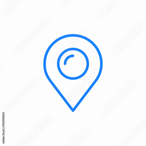 gps location pin icon sign vector