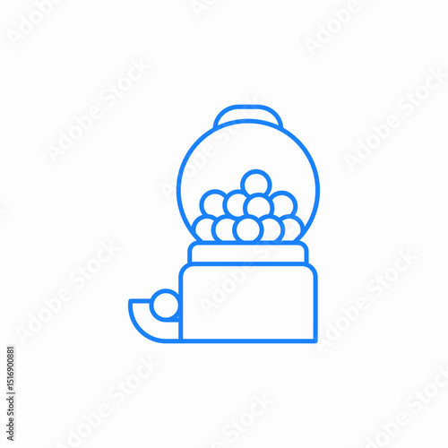 gumball machine candy dispense icon sign vector