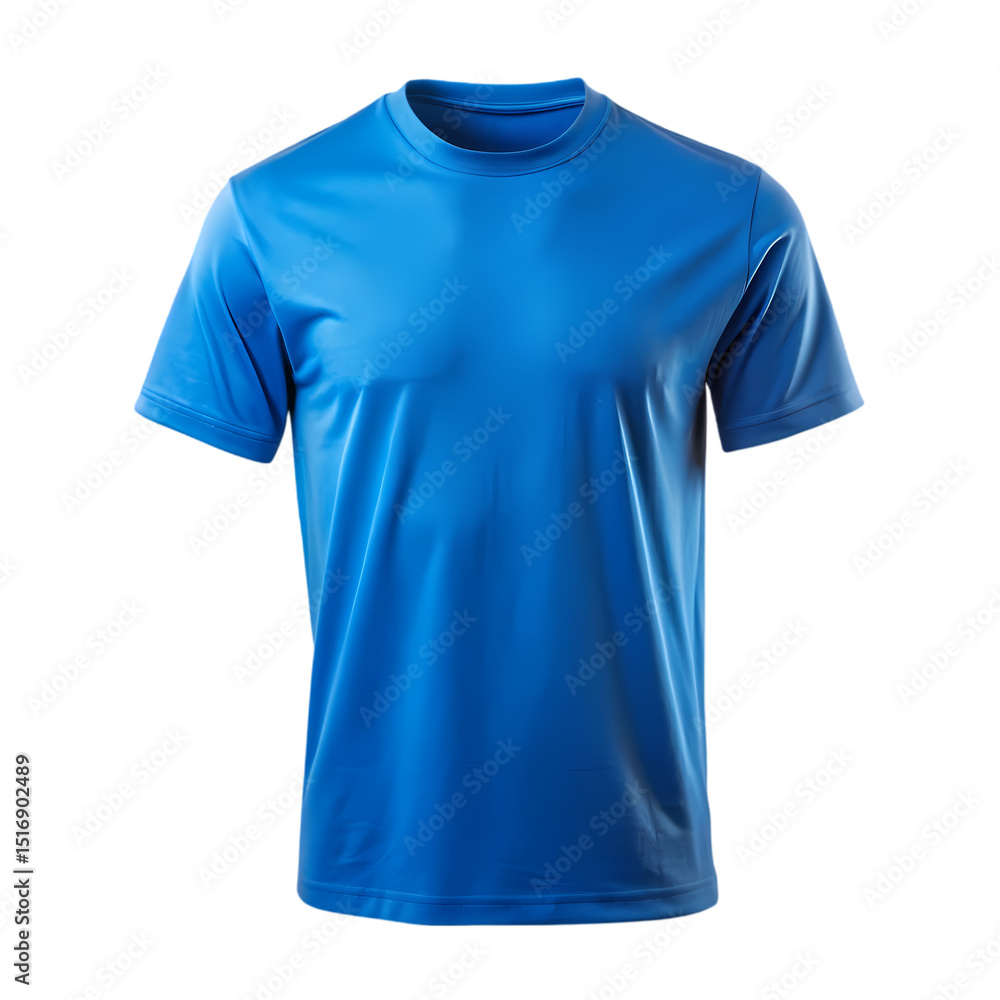 Vibrant Blue ShortSleeve TShirt Classic Crew Neck Design Vibrant Blue ShortSleeve TShirt Classic Crew Neck Design