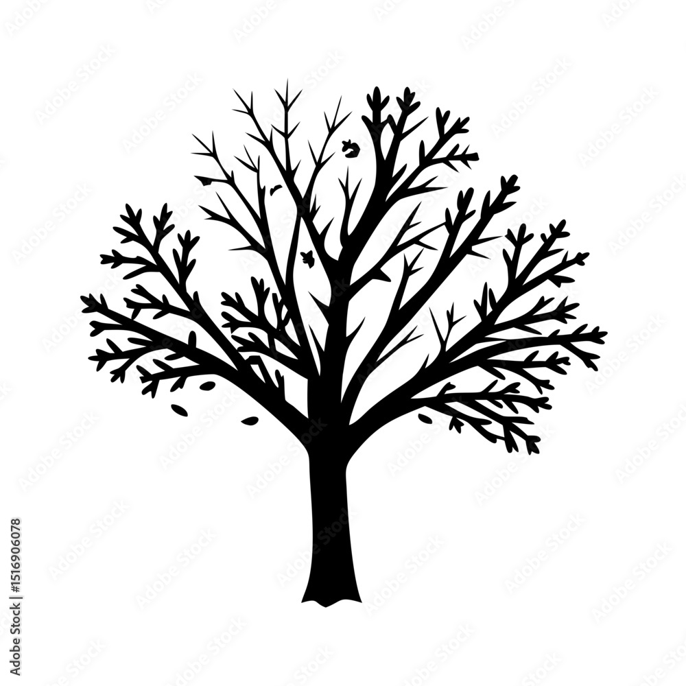 Download black and white tree silhouette vector art for autumn and winter season design needs Download black and white tree silhouette vector art for autumn and winter season design needs